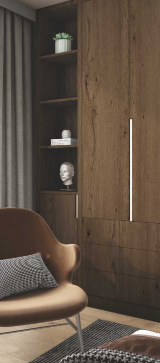 Musk Walnut Wood Laminate 8x4 ft Texture 1 mm - SA 7123