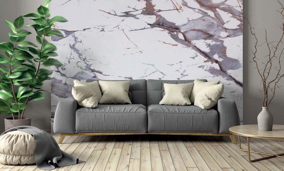 White Pietra Grey Marble & Stone Laminate 8x4 ft Texture 0.8 mm - SDL 4007