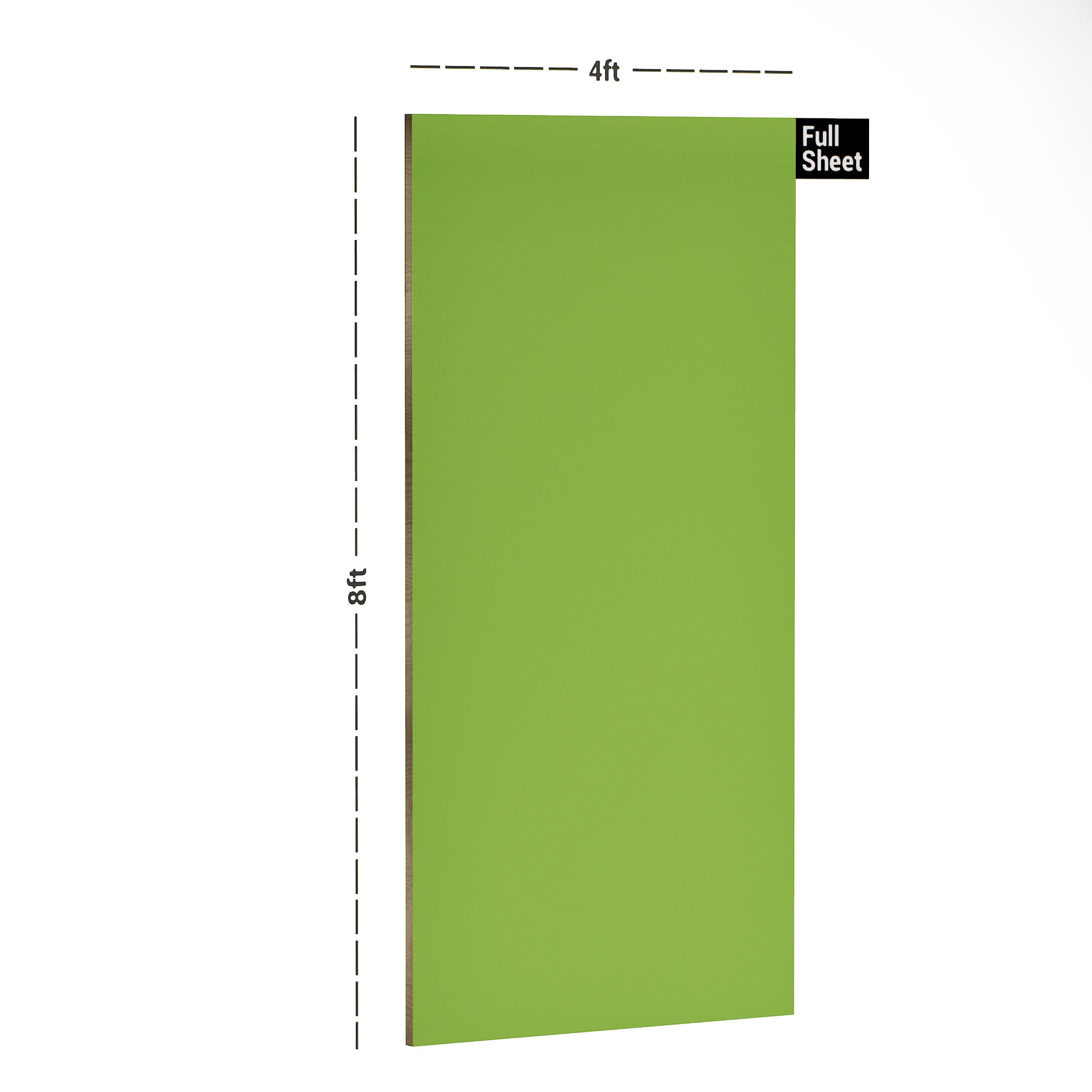 Parrot Green Plain Laminate 8x4 ft Suede 1 mm - SF 1020