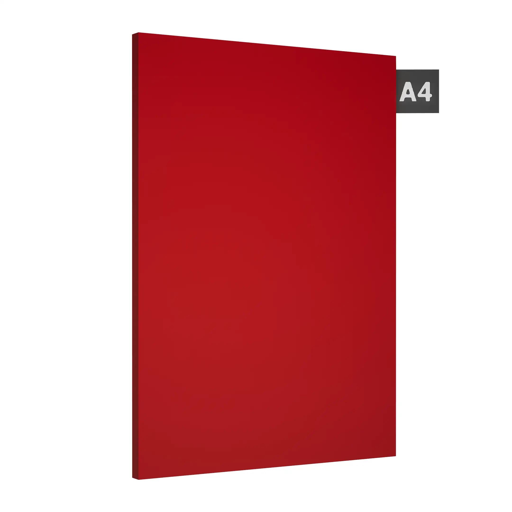 Red Plain Laminate 8x4 ft Suede 1 mm - SF 1029
