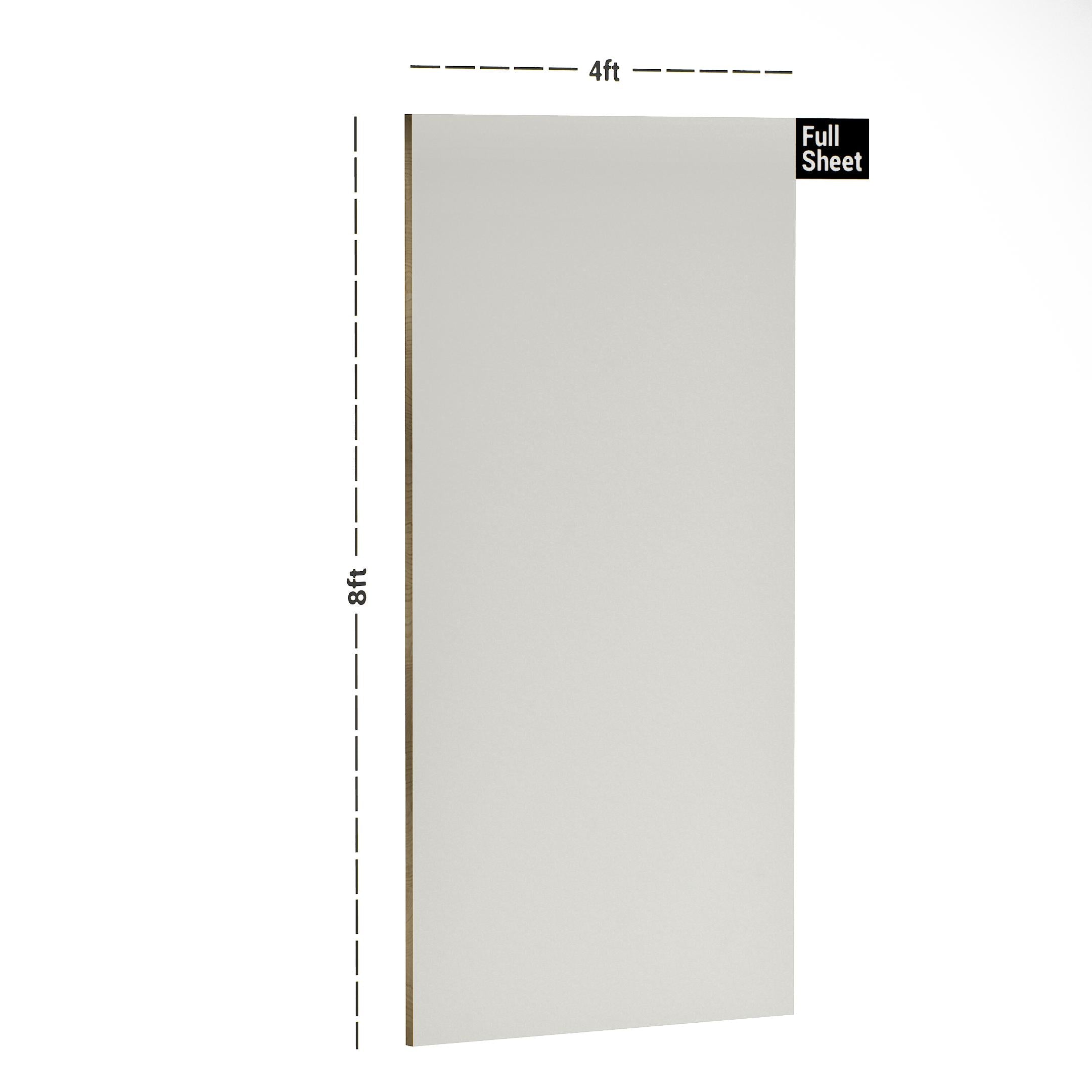 Frosty White Plain Laminate 8x4 ft Suede 1 mm - SF 1202