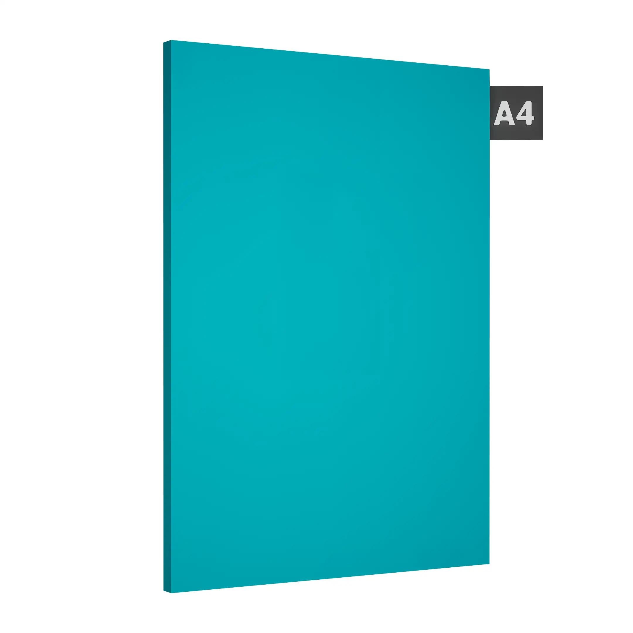 Aqua Green Plain Laminate 8x4 ft Suede 0.8 mm - SF 6070