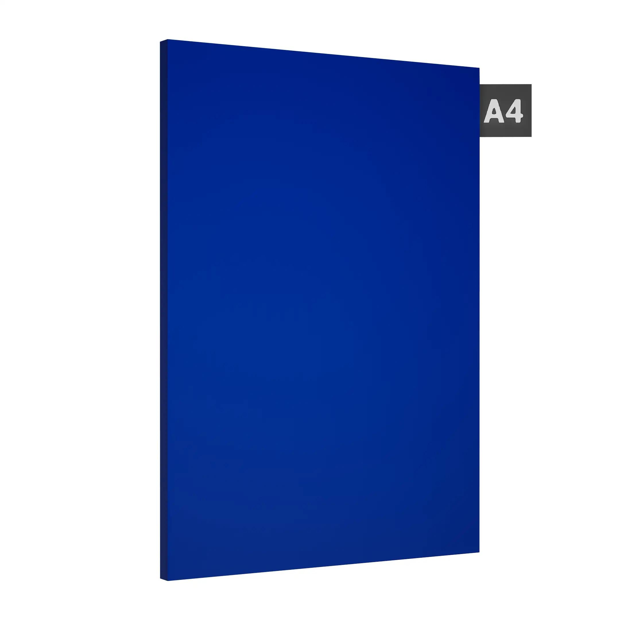 Electric Blue Plain Laminate 8x4 ft Suede 0.8 mm - SF 6075