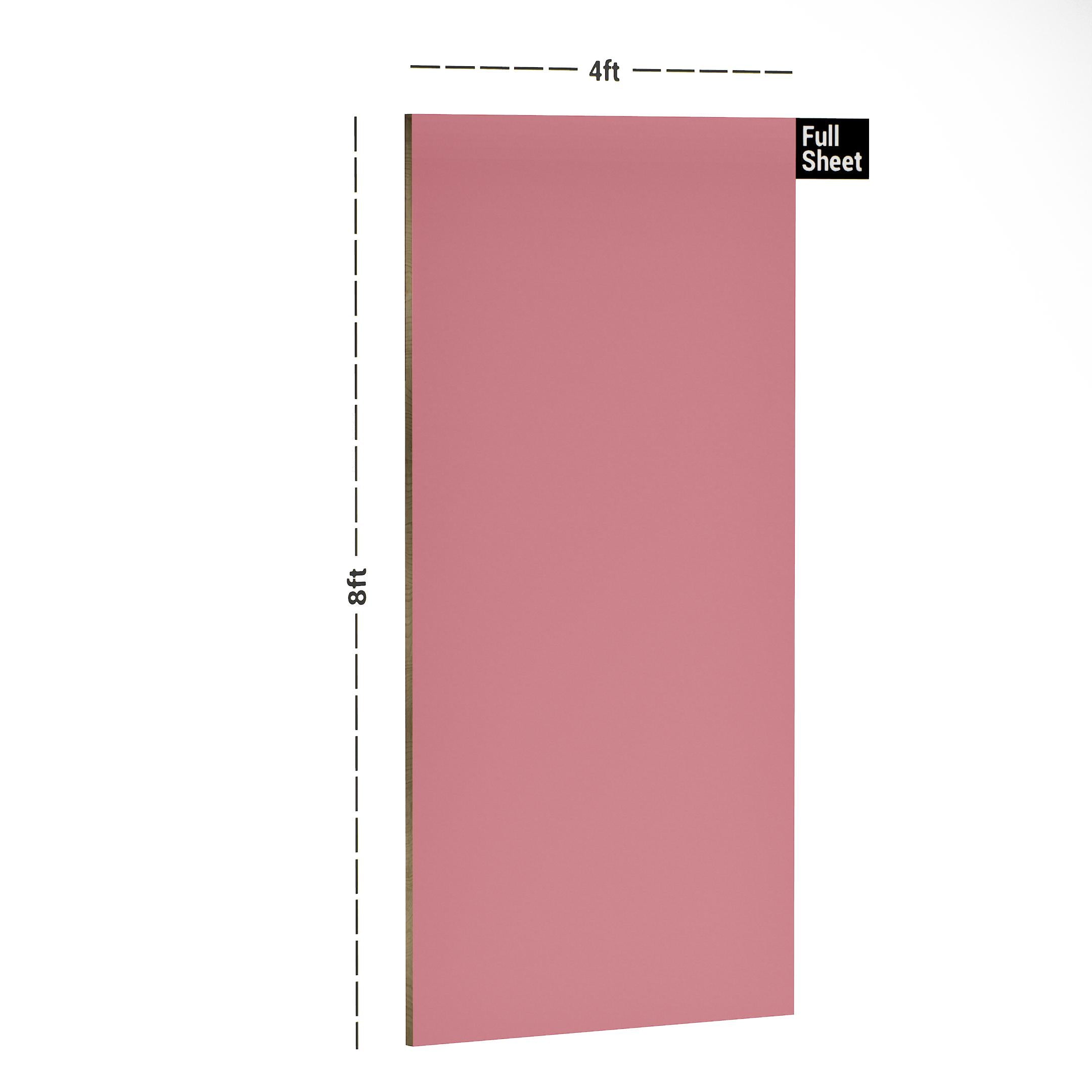Rose Plain Laminate 8x4 ft High Gloss 1 mm - SG 1439