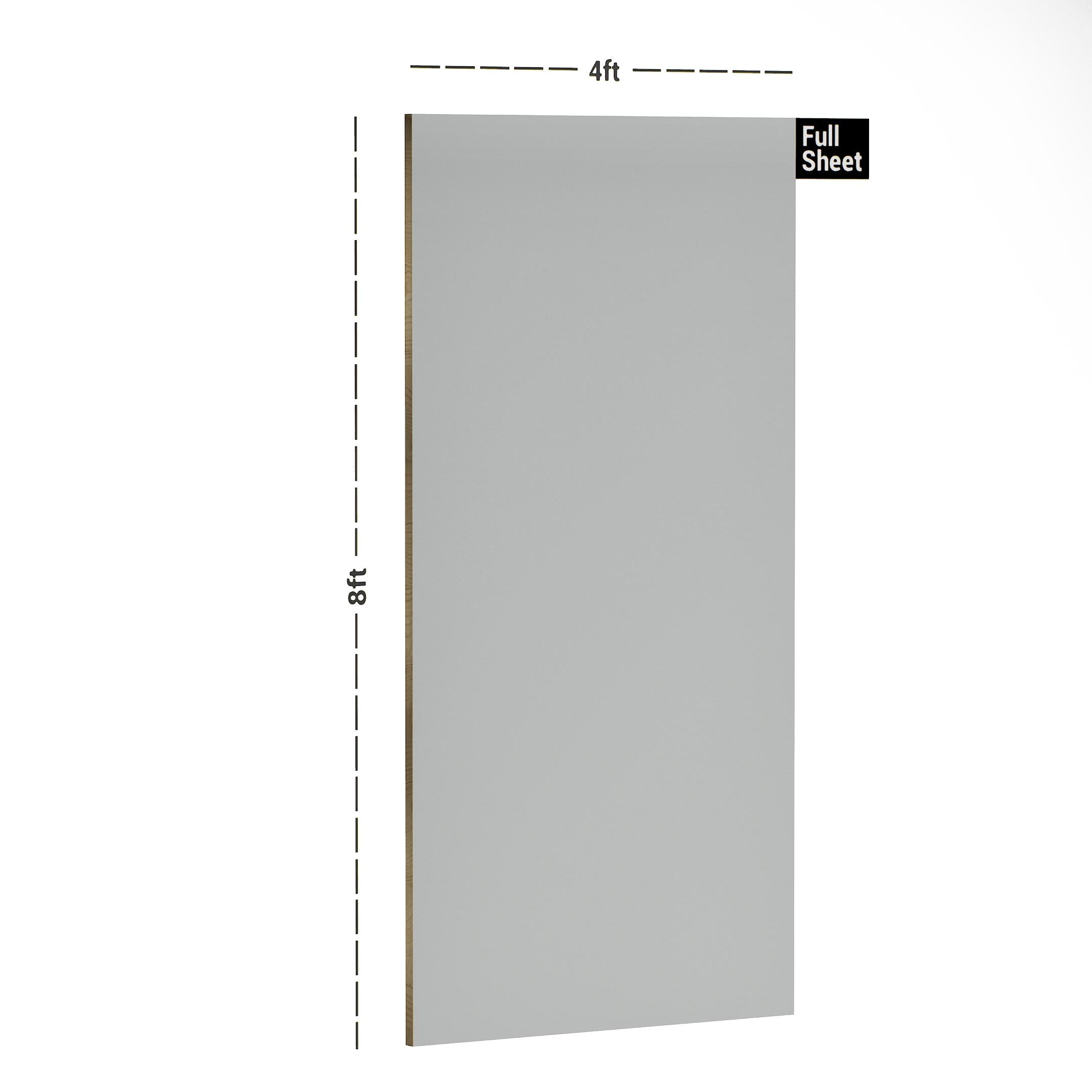 Silver Grey Plain Laminate 8x4 ft Super Matte 1 mm - SMT 204
