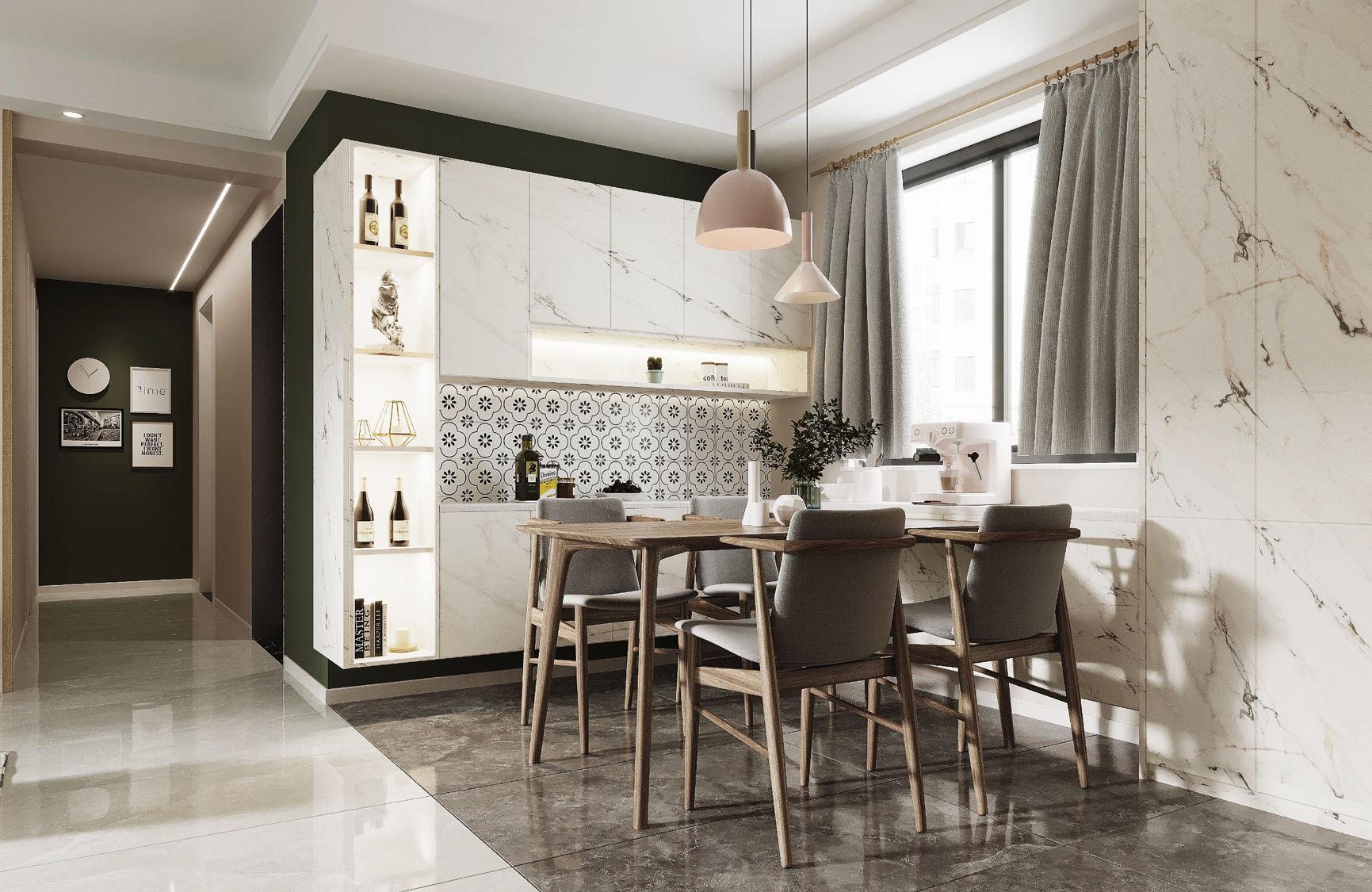 Vibrant Abstracts Marble & Stone Laminate 8x4 ft Texture 1 mm - SM 544