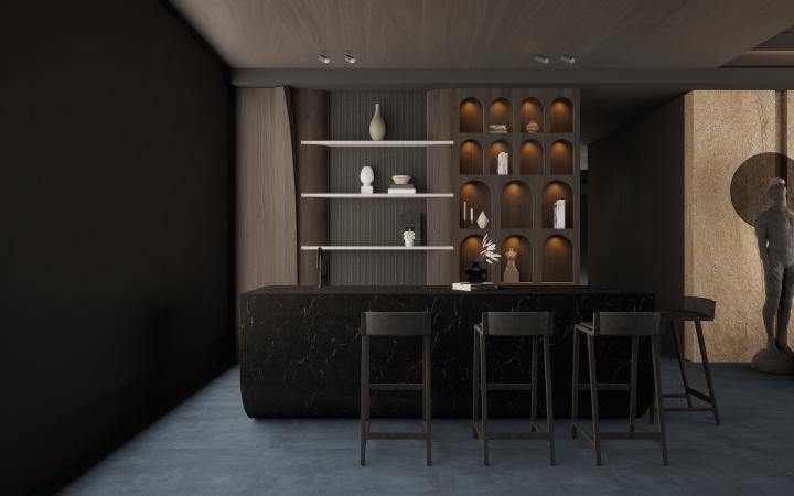 Pietra Black Marble & Stone Laminate 8x4 ft Texture 1 mm - SR 7081