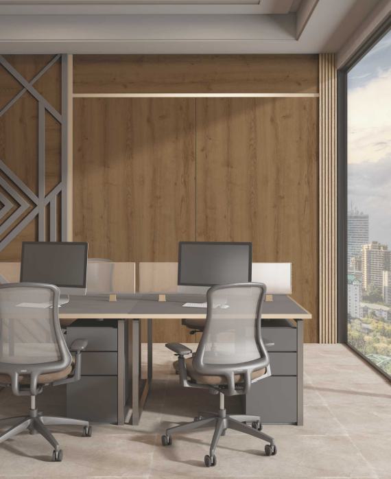 Golden Oak Wood Laminate 8x4 ft Texture 1 mm - SW 7052