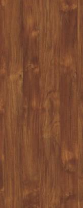 Brown wood grain laminate with textured finish and visible wood pattern and knots