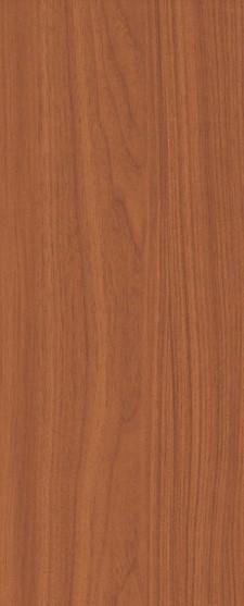 Brown wood grain laminate with textured finish and vertical wood pattern, showing natural grain variations and texture