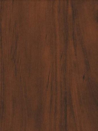 Brown wood laminate with textured finish and wood grain pattern, showing vertical lines and darker streaks throughout the