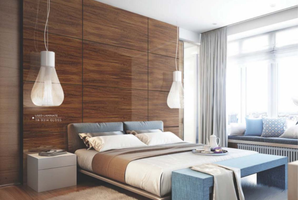 TR 9314 Exotic Fig Coffee Bean 8 ft x 4 ft Gloss Finish PVC Woodero Series Veneer - 1.5 mm