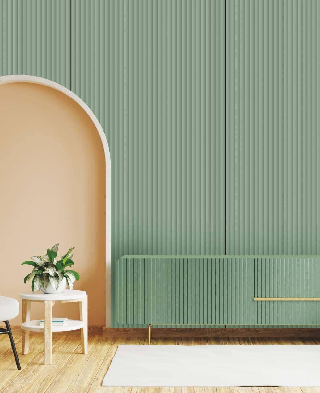 Luxurious Fluted Laminate 8x4 ft High Gloss 3 mm - UK 3009