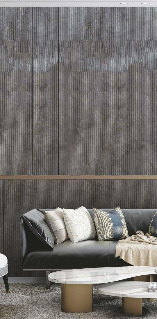 Luxurious Fluted Laminate 8x4 ft High Gloss 3 mm - UK 9001