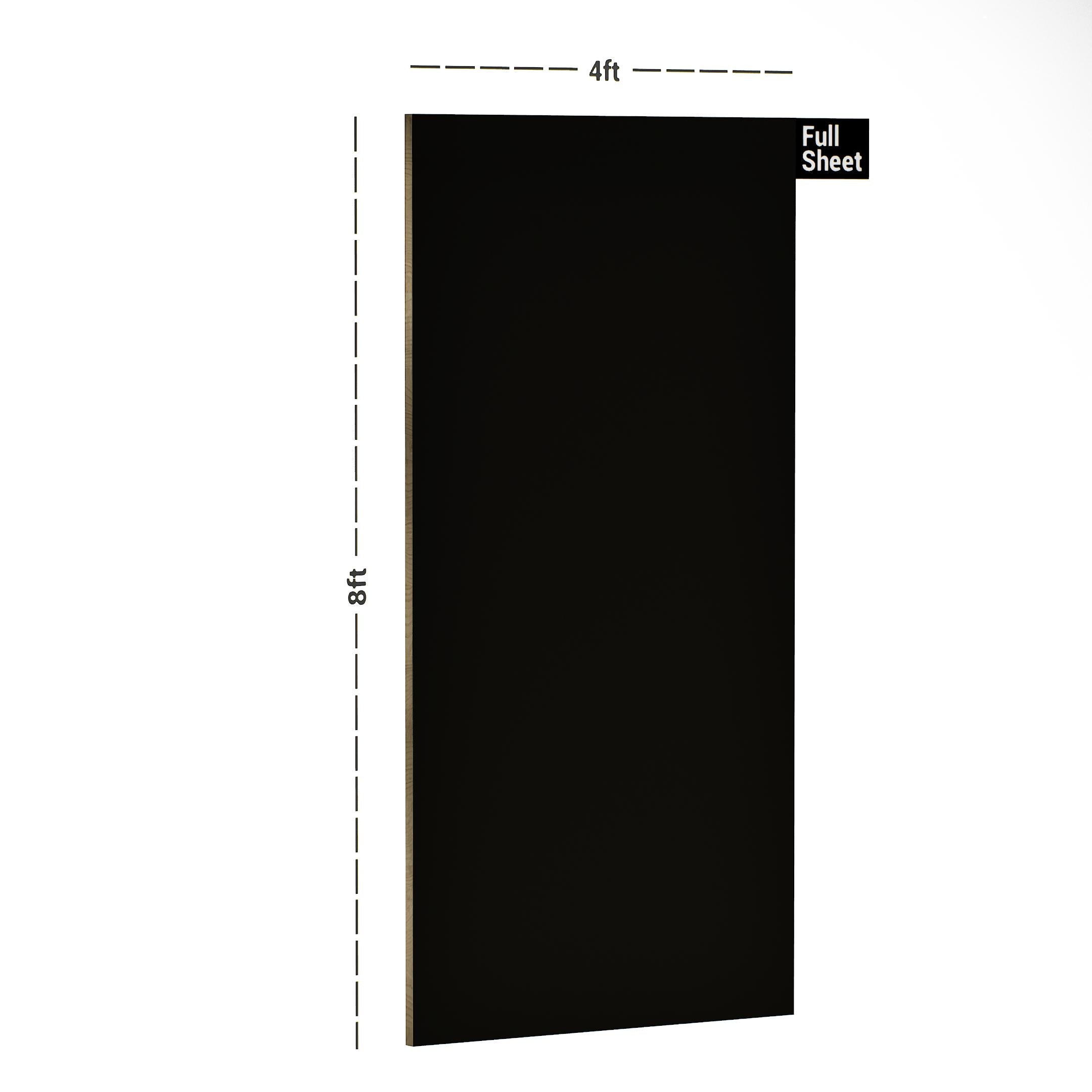Jet Black Plain Laminate 8x4 ft Matte 1.5 mm - UM 905