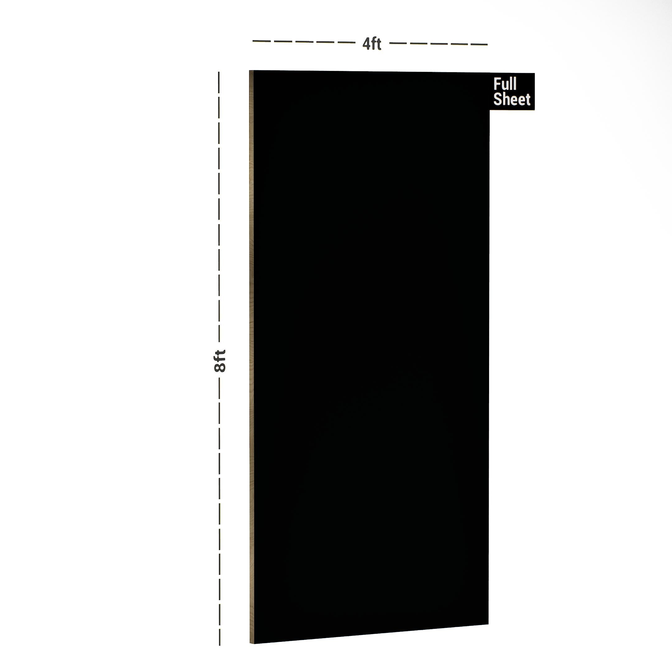Black Plain Laminate 8x4 ft Texture 1 mm - VS 205