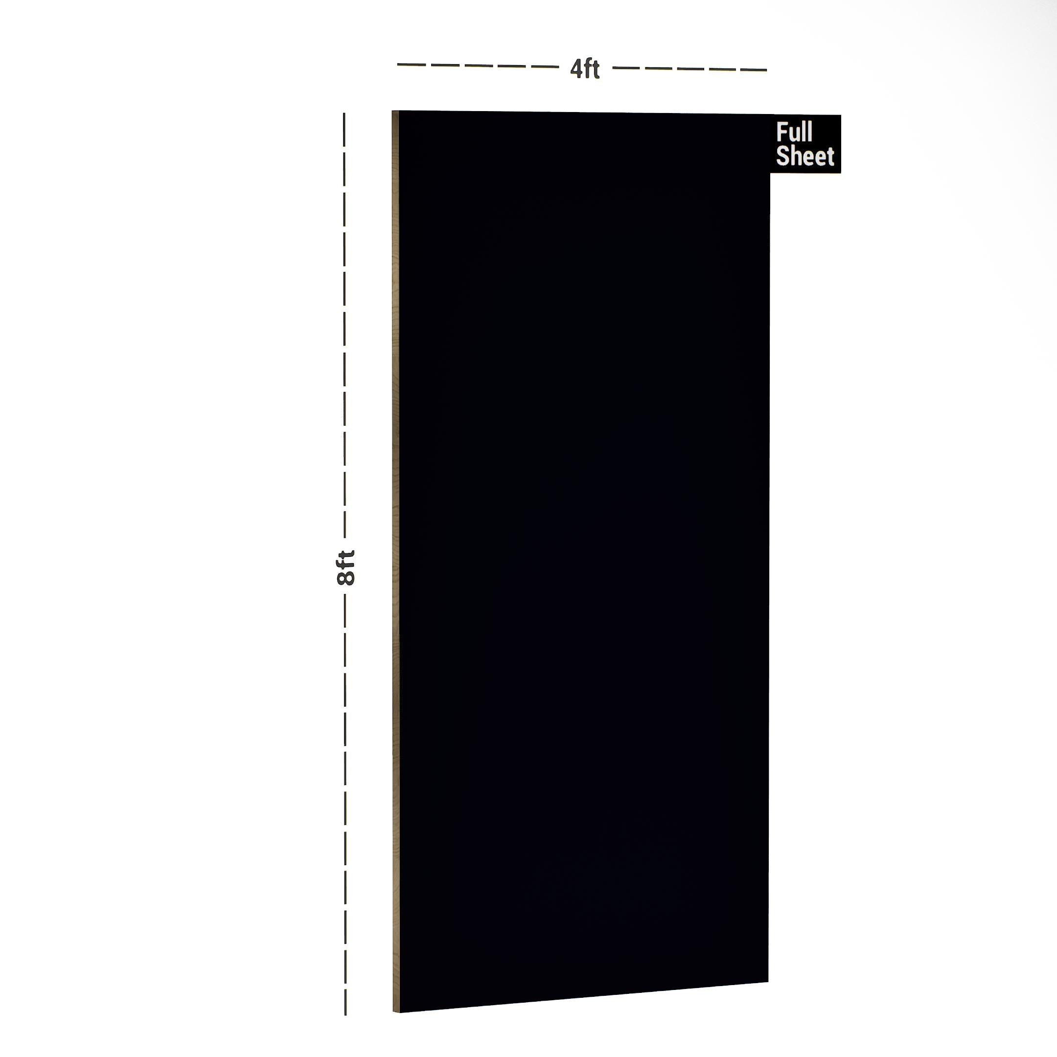 Watwin 6H Antiscratch Acrylic 8x4 ft High Gloss plain colors laminates Black Watwin_84528