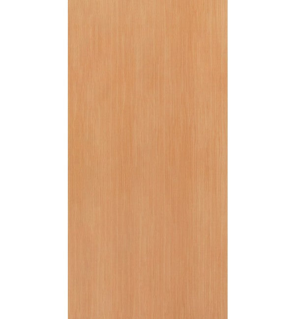 Beige wood grain decorative laminate with suede finish and vertical wood texture pattern.