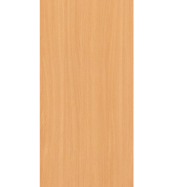 Beige wood grain decorative laminate with suede finish and subtle texture, showcasing a wood pattern with vertical grain