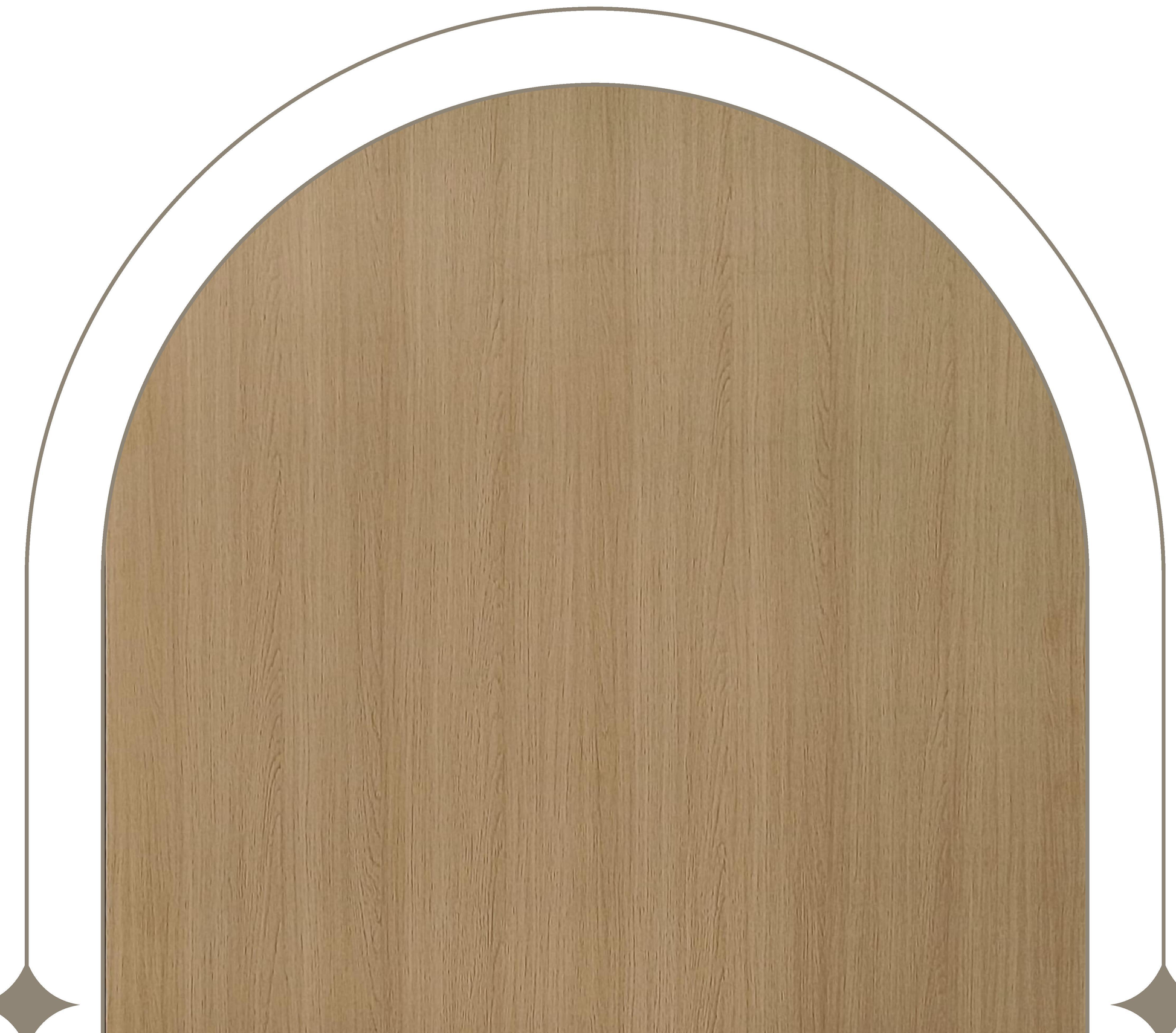 Beige wood grain laminate with textured finish and vertical grain direction.