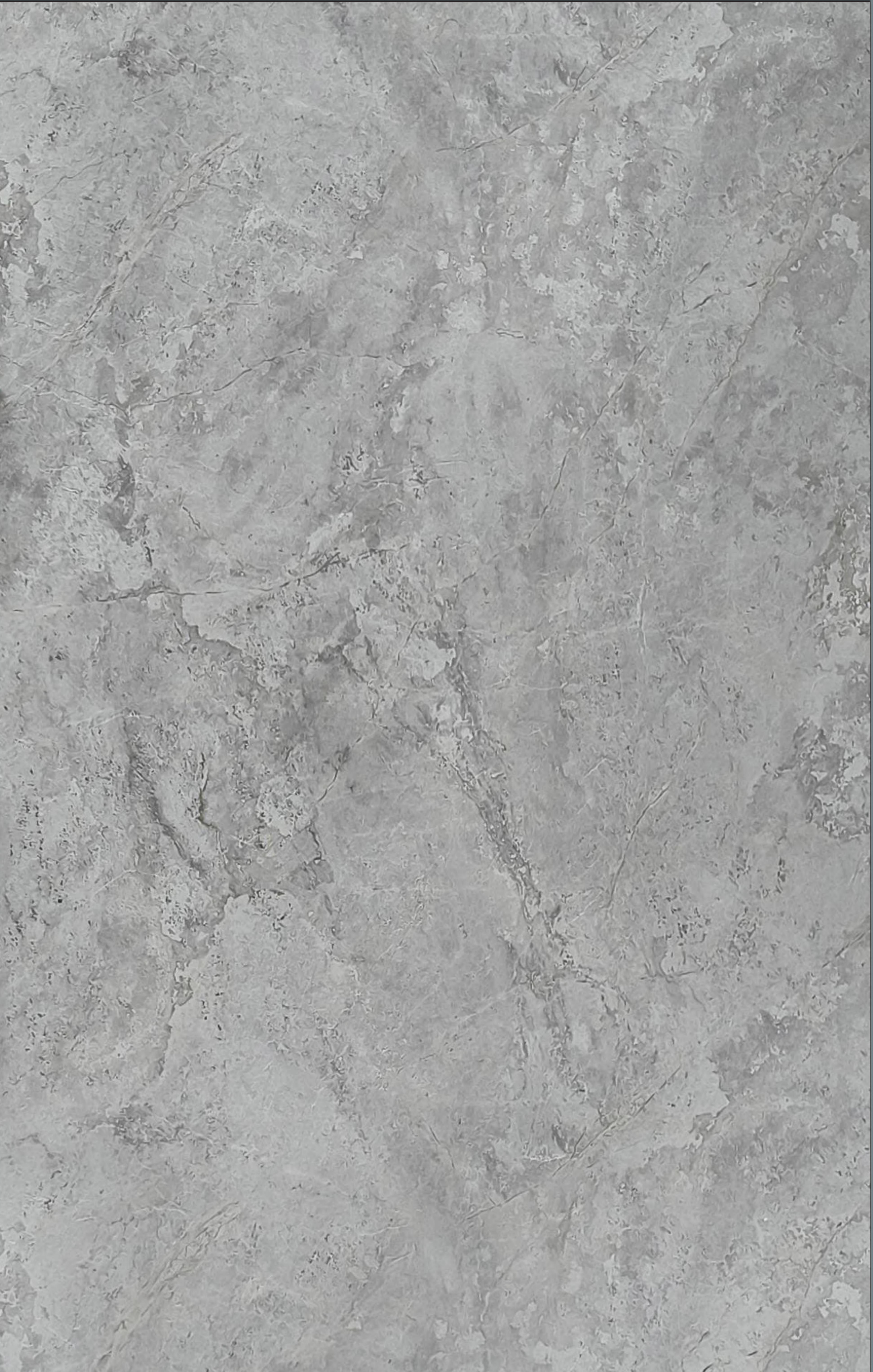 Grey matte laminate with marbled texture and subtle veining pattern.