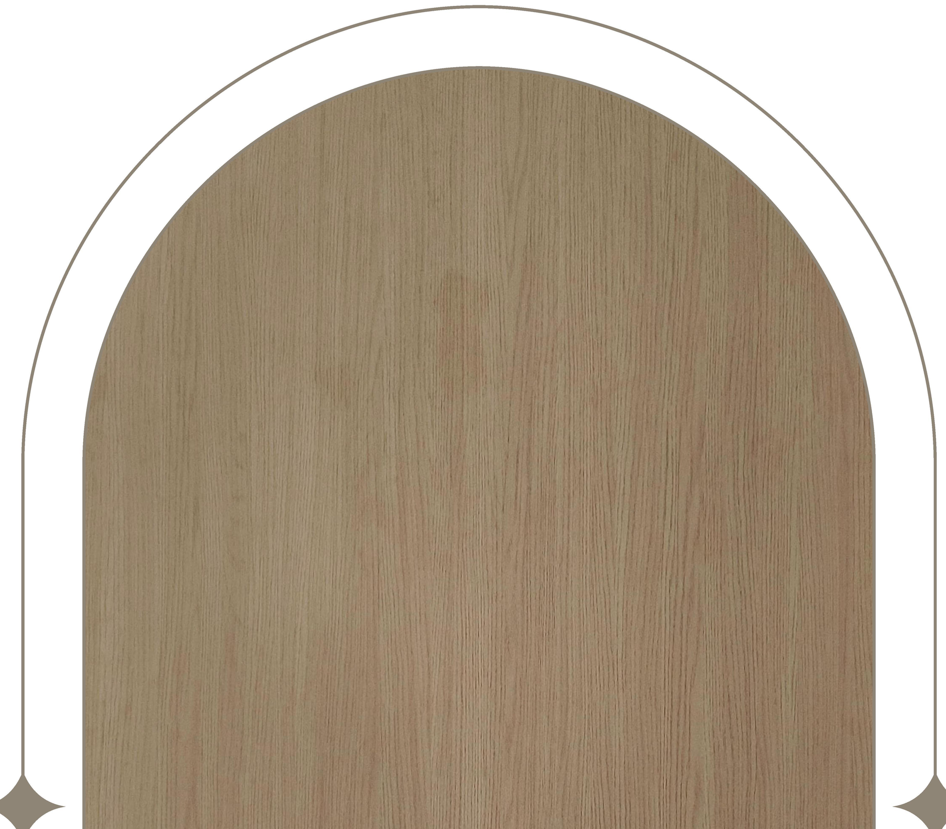Brown wood grain laminate with textured finish and vertical grain direction.