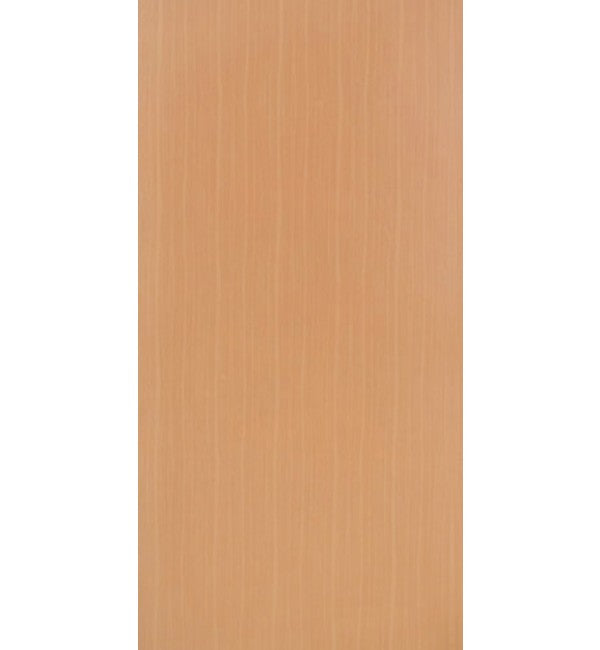 Beige wood grain decorative laminate with suede finish and vertical wood pattern texture