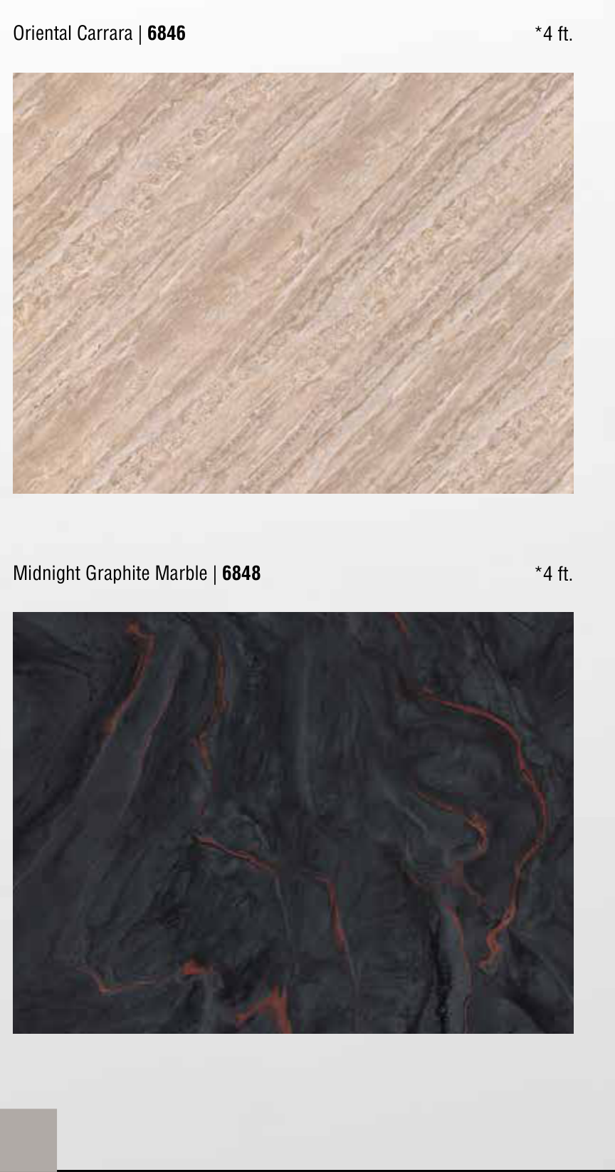 Oriental Carrara pre-laminated MDF board by Century Prowud