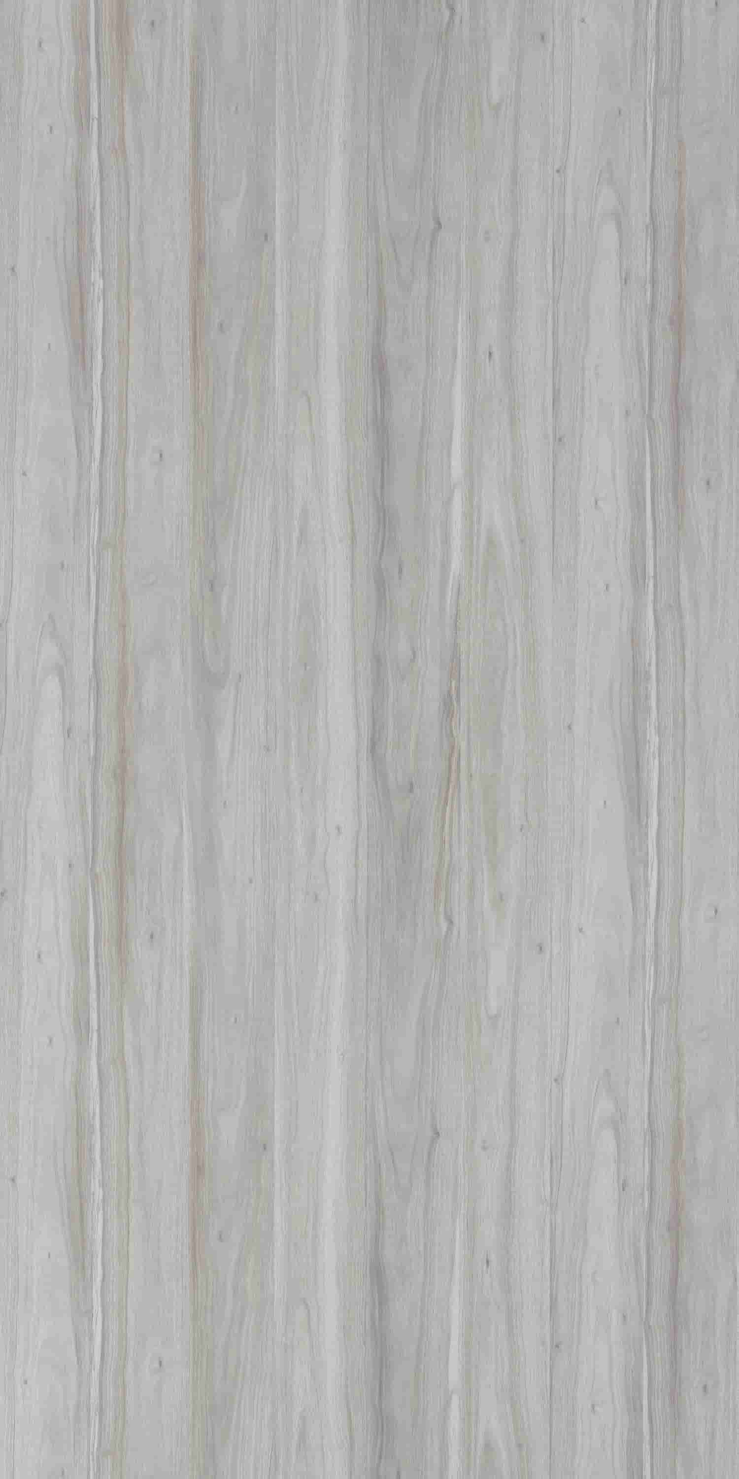 Grey wood laminate with suede finish and wood grain texture, showing vertical planks and subtle grain pattern.