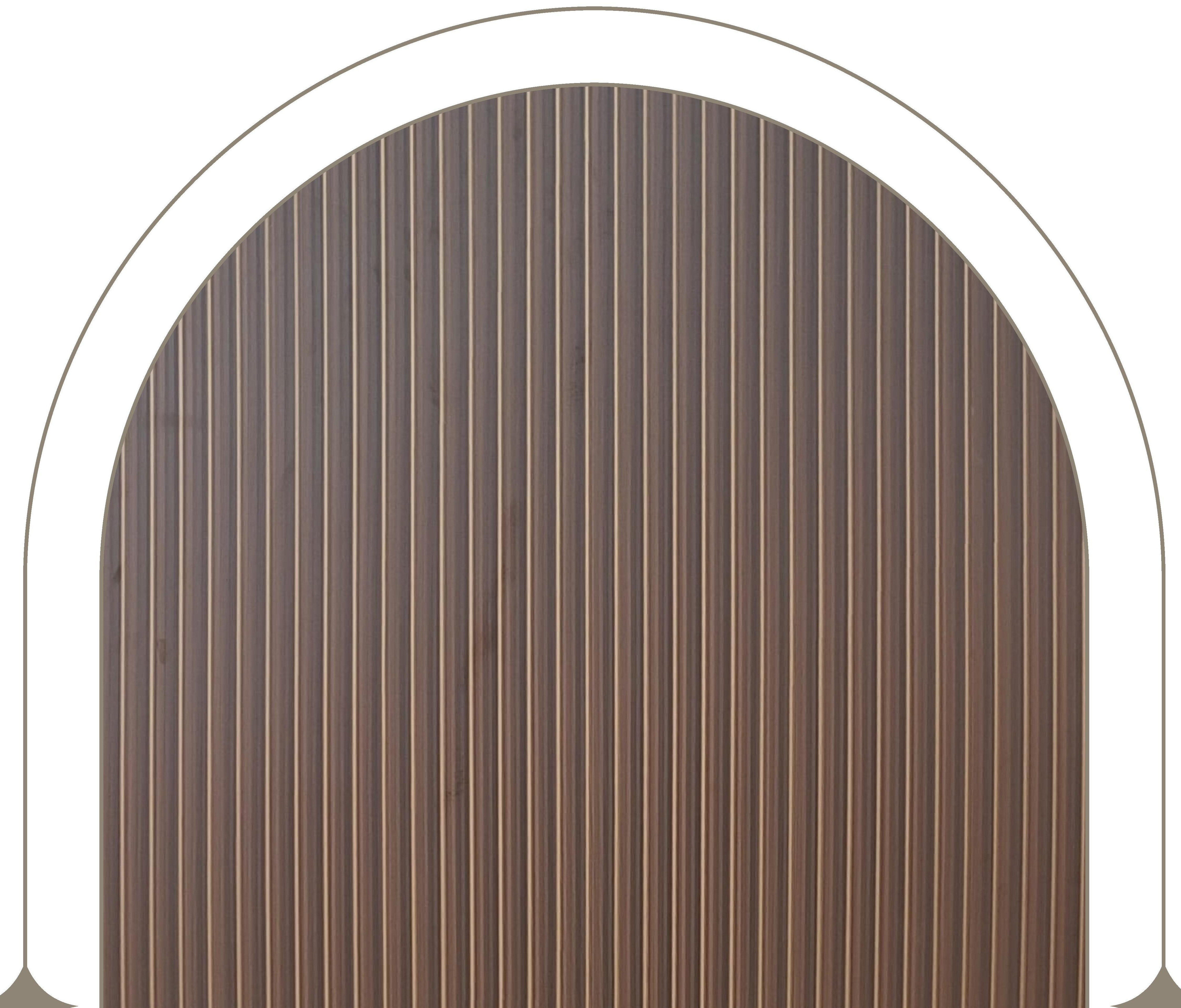Brown laminate with vertical fluted pattern and textured finish.
