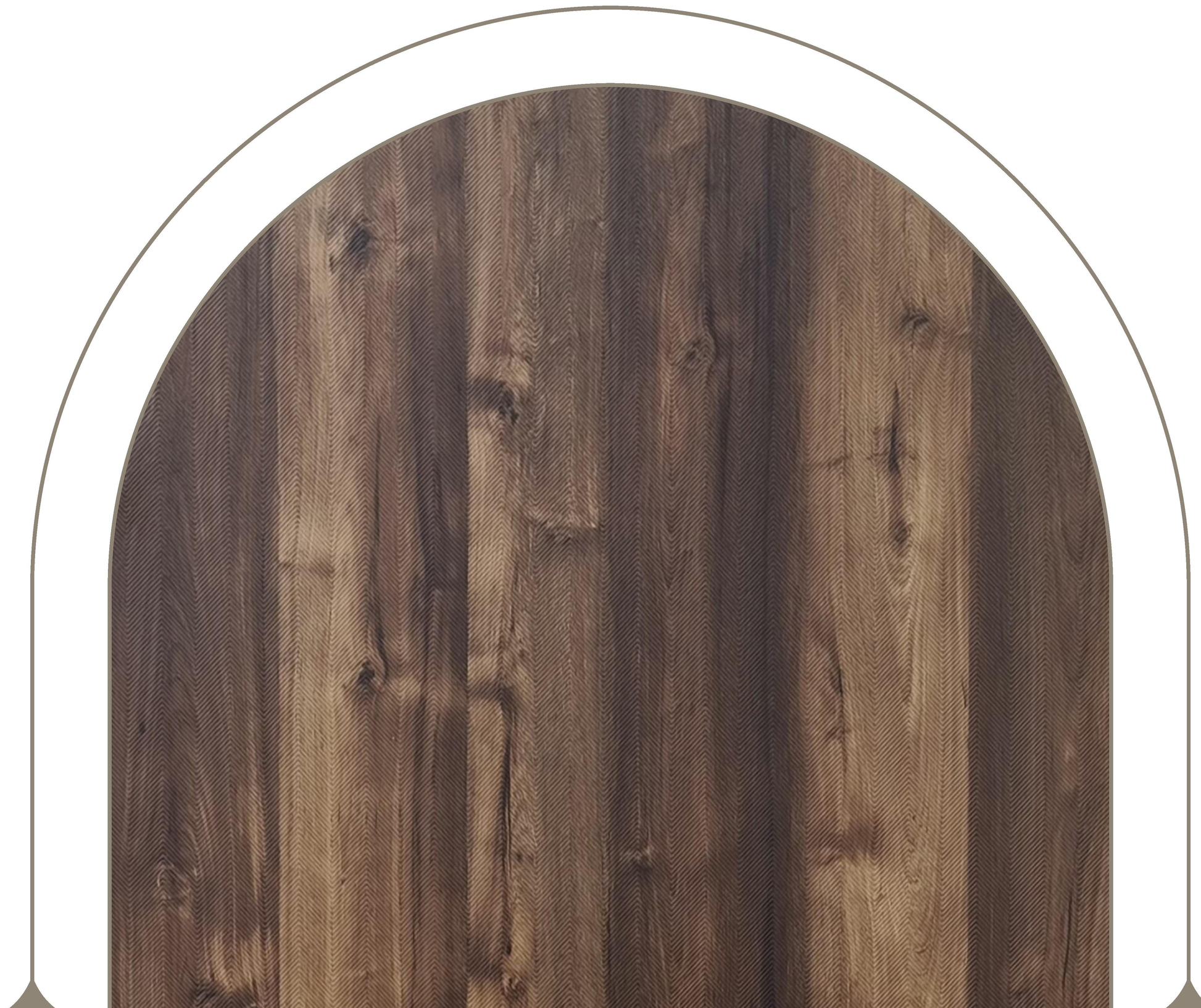 Brown laminate with textured wood grain pattern and vertical grain direction.