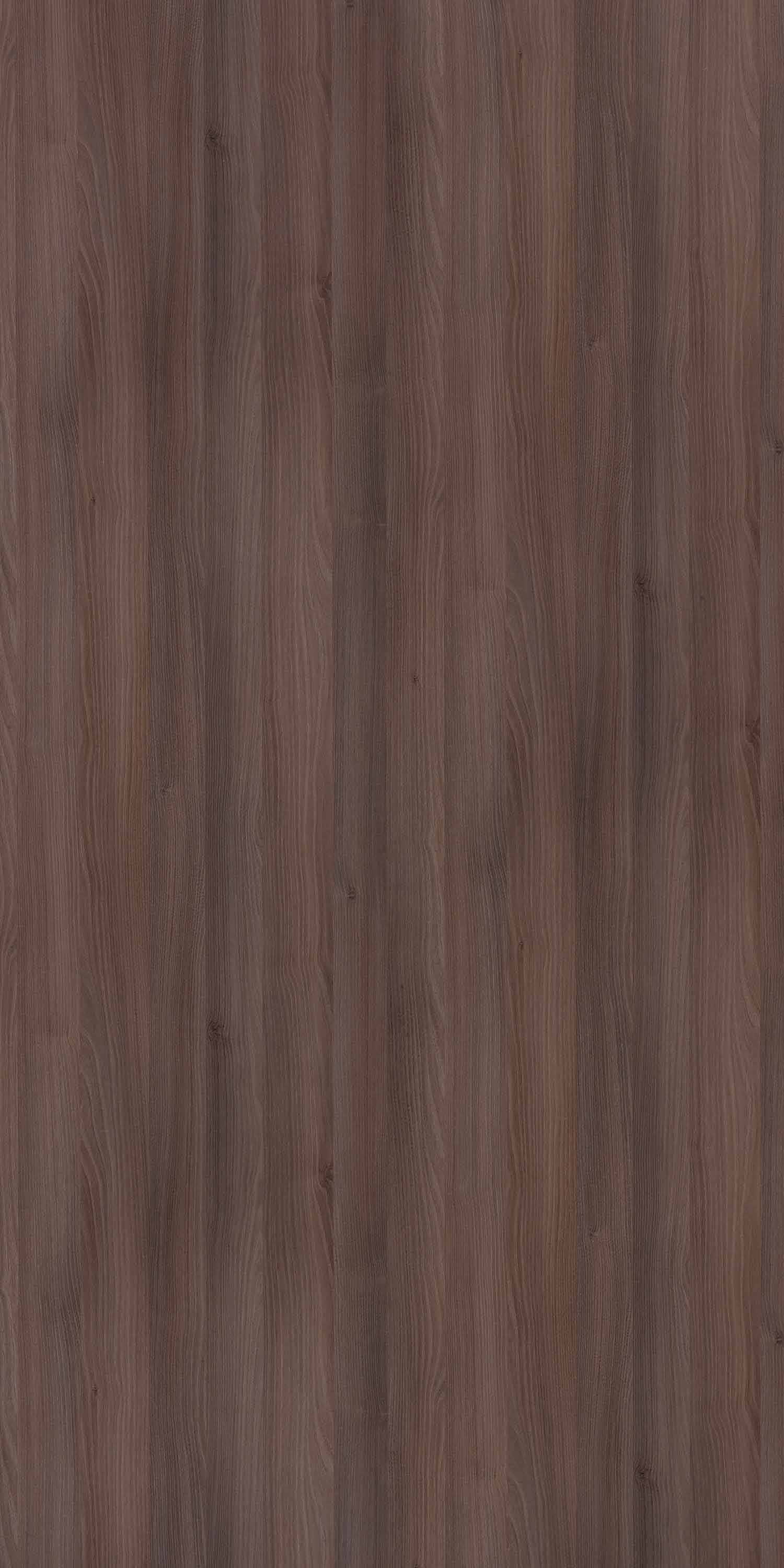 Brown wood grain laminate with suede finish and vertical wood pattern texture