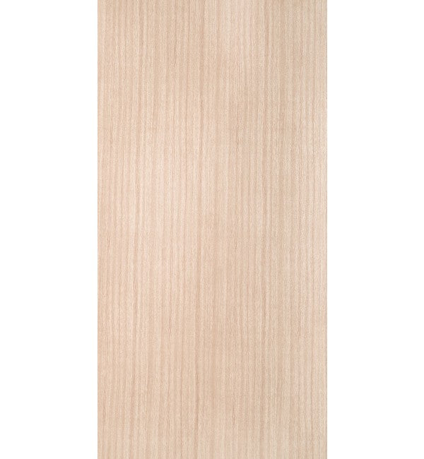 Beige wood grain decorative laminate with suede finish and vertical wood texture pattern.