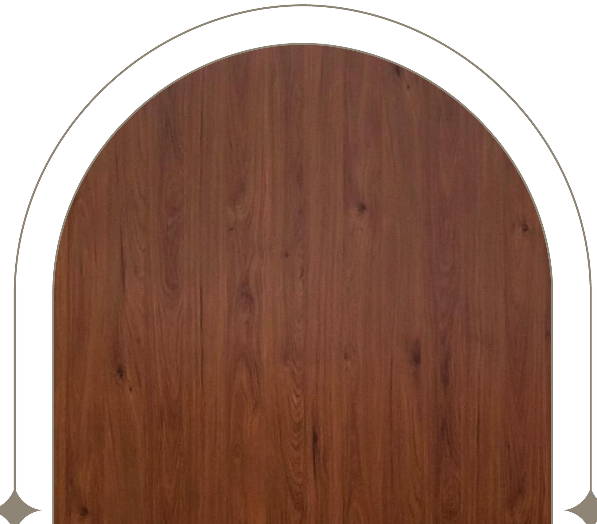 Brown wood laminate with textured finish and vertical grain direction.
