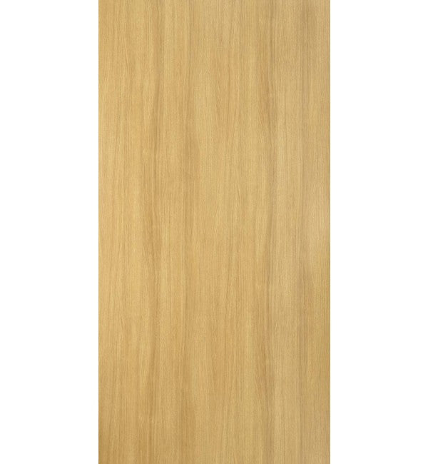 Beige wood grain decorative laminate with suede finish and vertical wood pattern texture