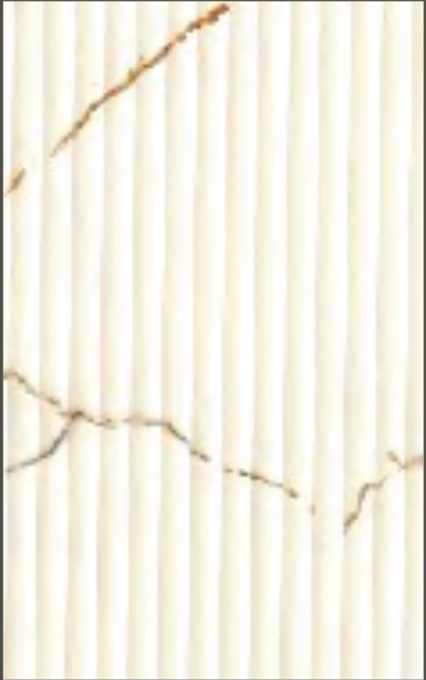 Fluted Calci Gold pre-laminated MDF board by VIR MDF