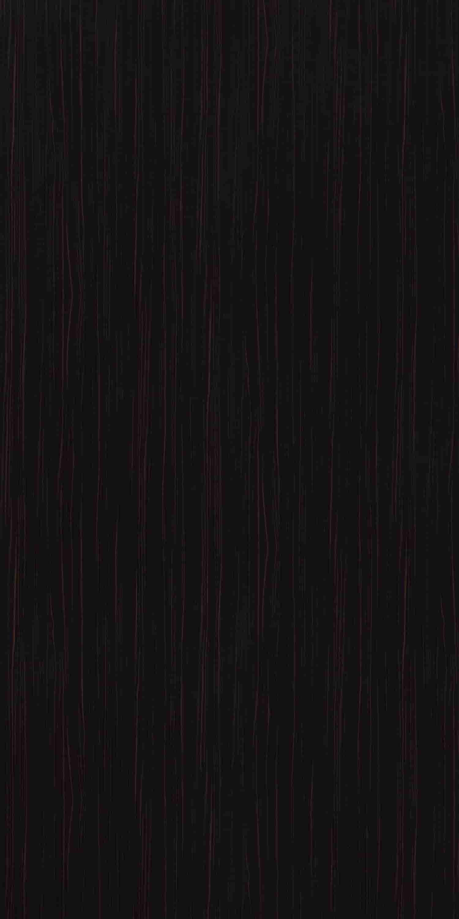 Black wood grain laminate with suede finish and vertical red streaks pattern, showing wood texture and subtle sheen.