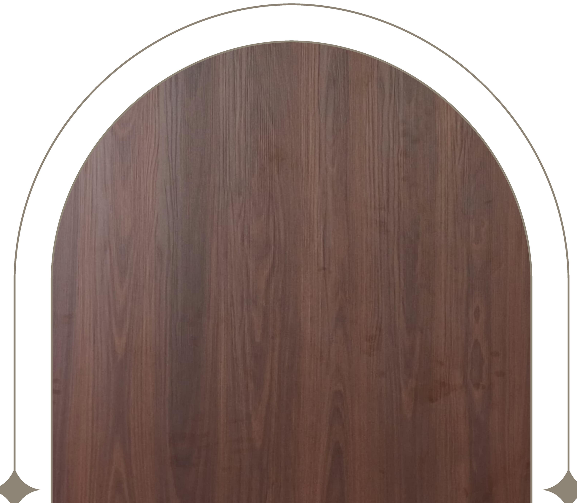Brown wood laminate with vertical grain and textured finish.
