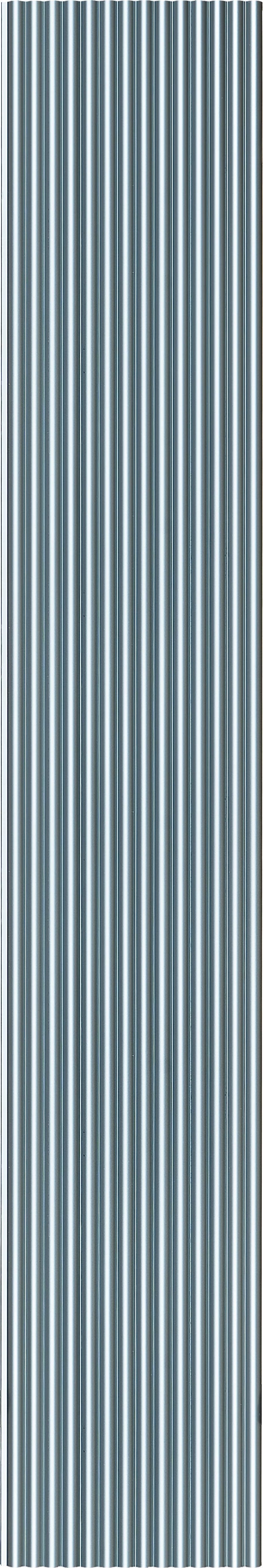 Blue fluted wall panel with matte finish and vertical striped pattern, showing uniform texture and subtle sheen variation.