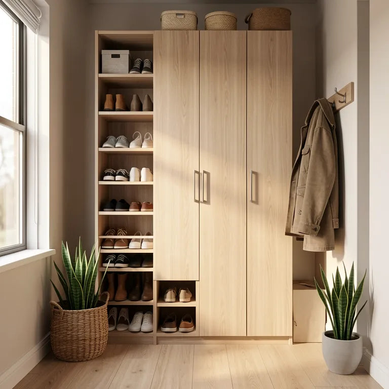 Beige matte laminate sheet with a solid color appearance and smooth finish.