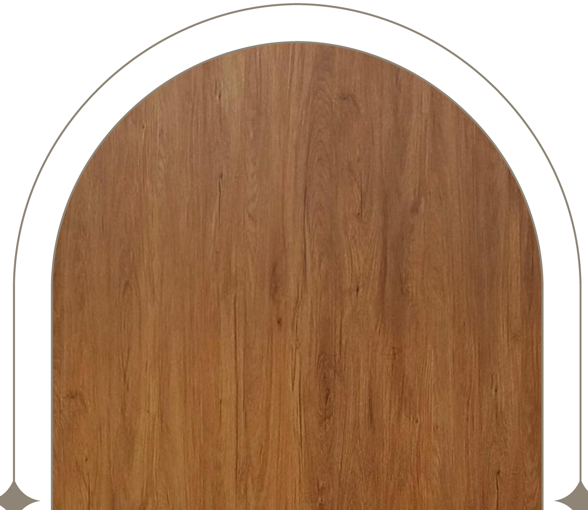 Brown wood laminate with textured finish and vertical grain direction.
