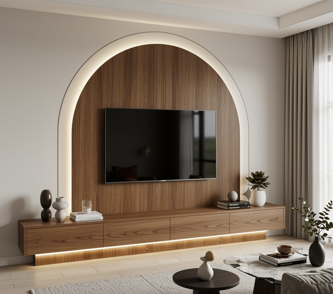 Brown wood laminate with textured finish and vertical grain direction.