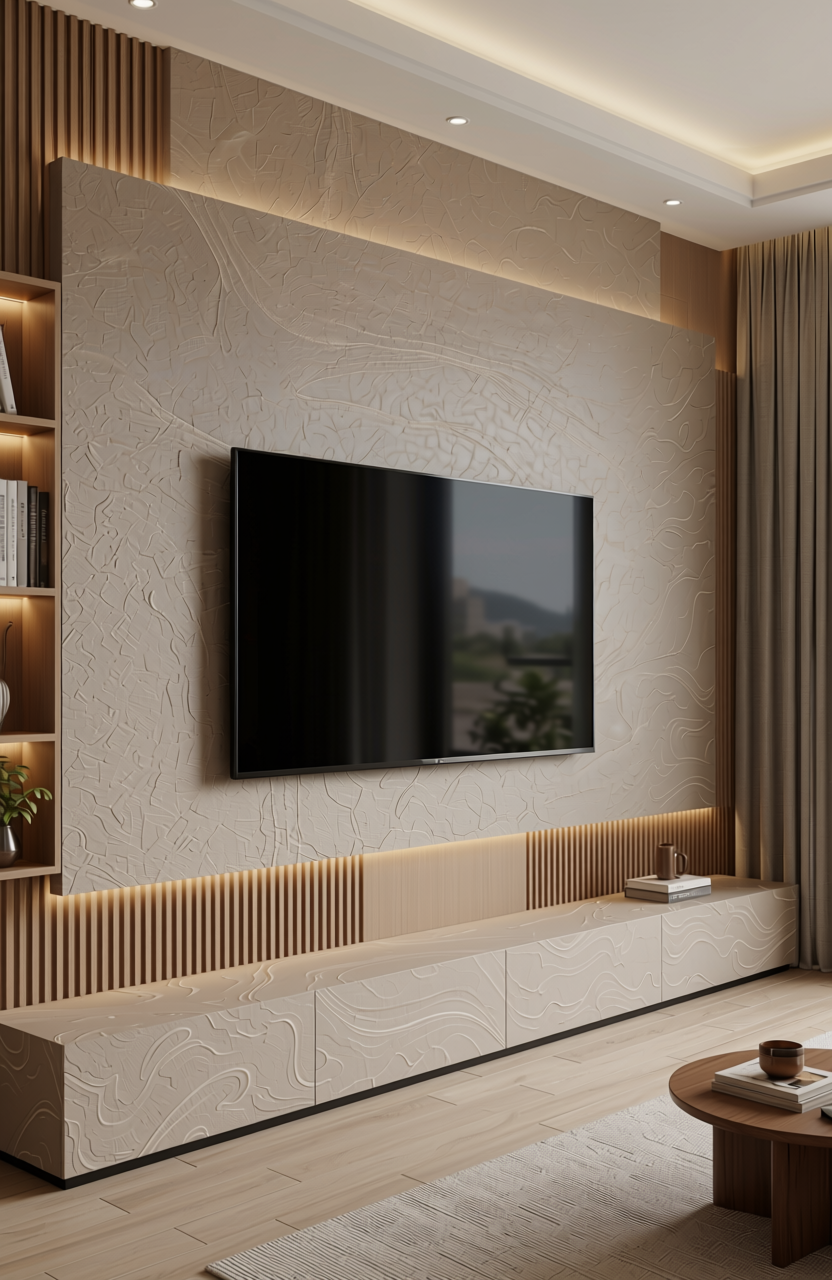 Beige marble laminate with matte finish and swirling pattern.