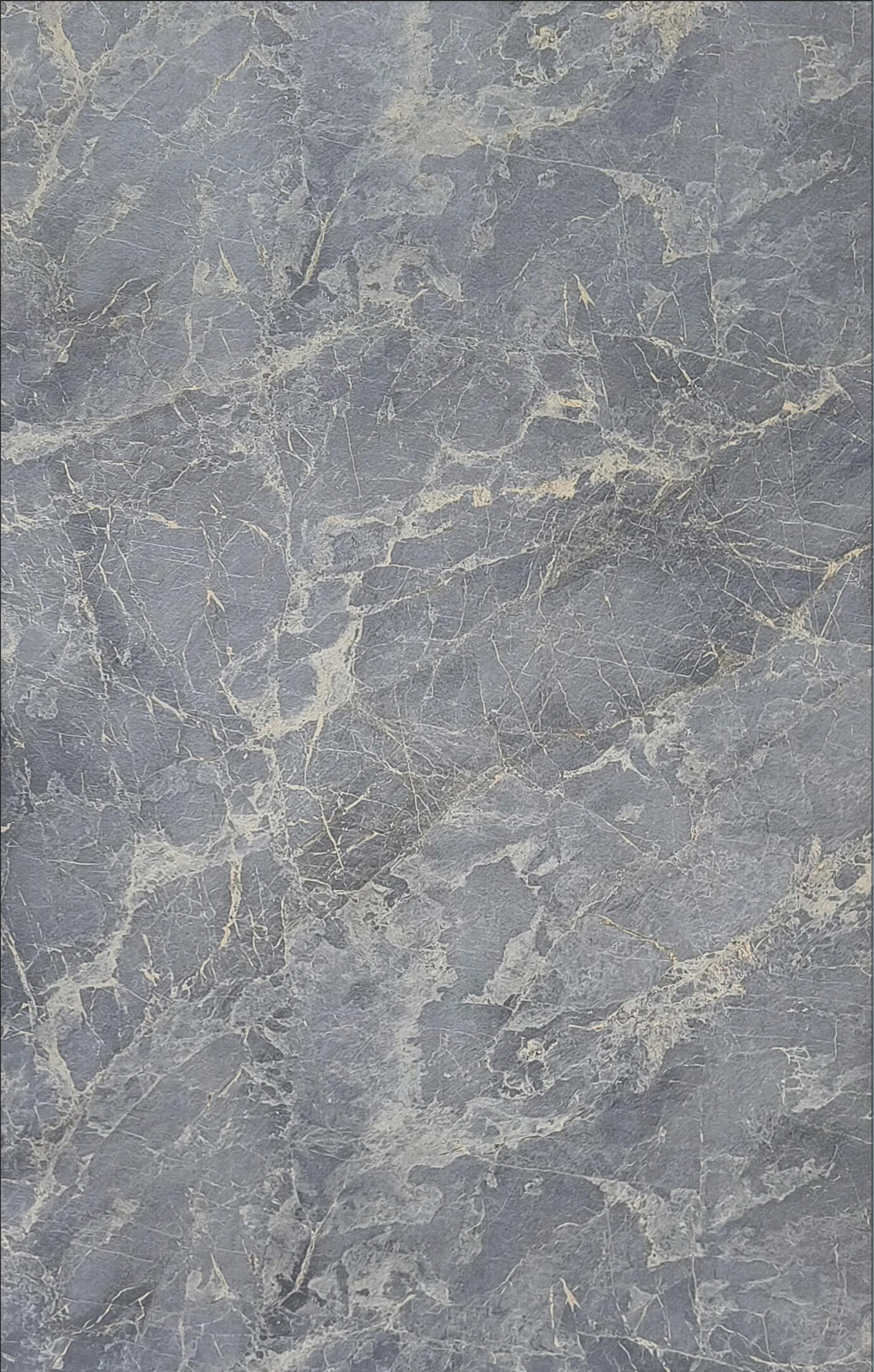 Grey marble laminate with white veining and matte finish.