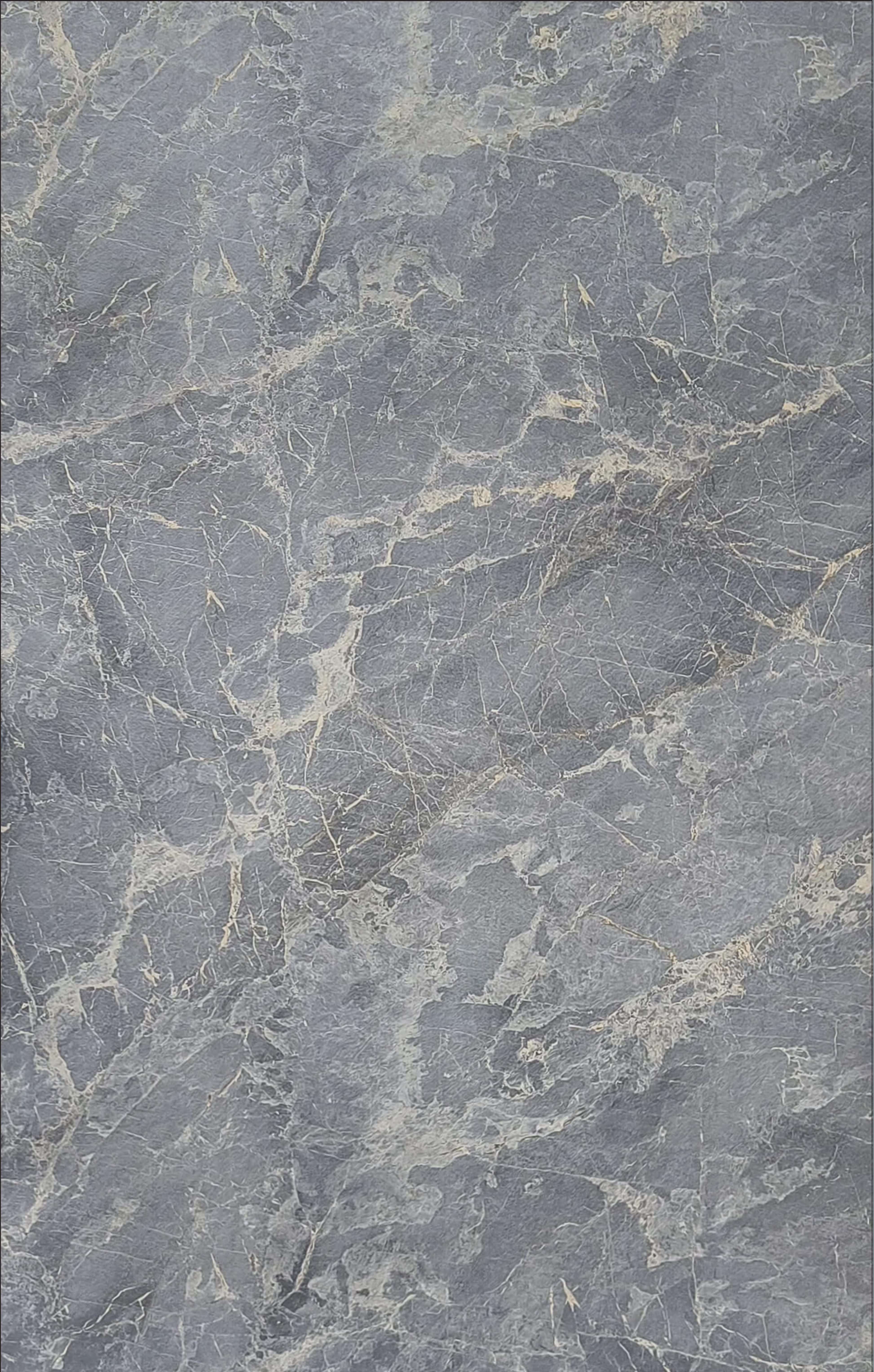 Grey marble laminate with white veining and matte finish.