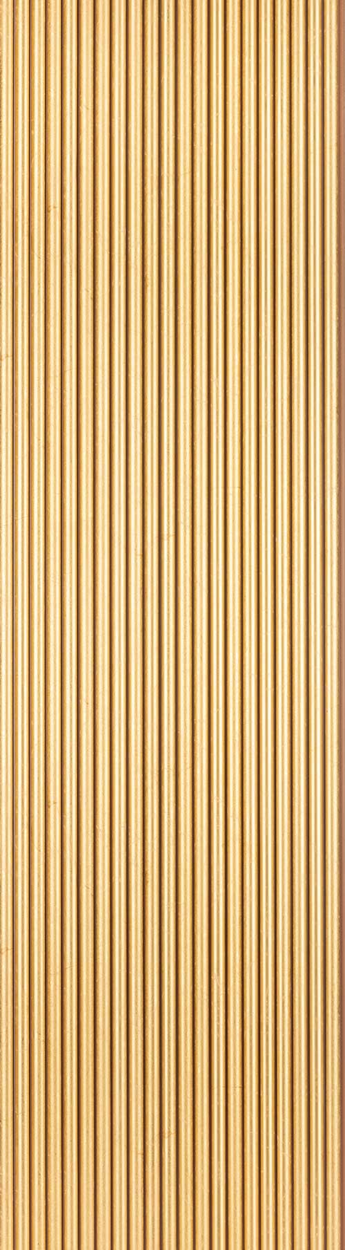 Yellow fluted louver panel with matte finish and vertical ridges.
