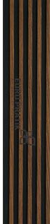 Brown wooden louver panel with textured finish and visible wood grain, displaying Euro Pratik branding vertically on the