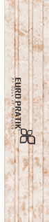 Brown wooden louver panel with textured finish and visible wood grain, Euro Pratik branding on the side.