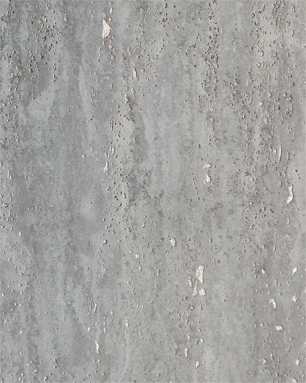 Grey textured wall panel with marble pattern and pitted finish, showing stone-like appearance and speckled details.