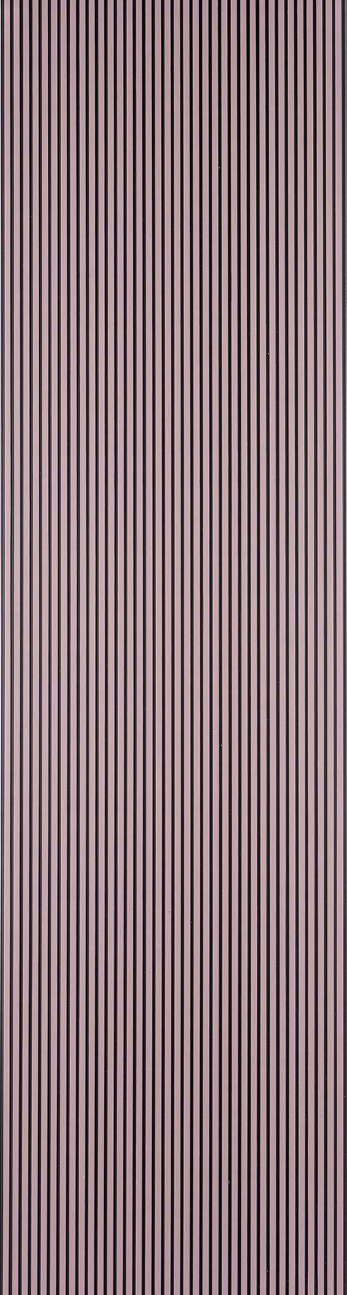 Purple fluted wall panel with matte finish and vertical striped pattern.